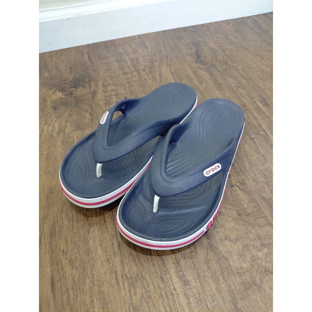 Crocs Bayaband Flip Flops Men Size 5 Women Size 7 Unisex Comfort Shoes